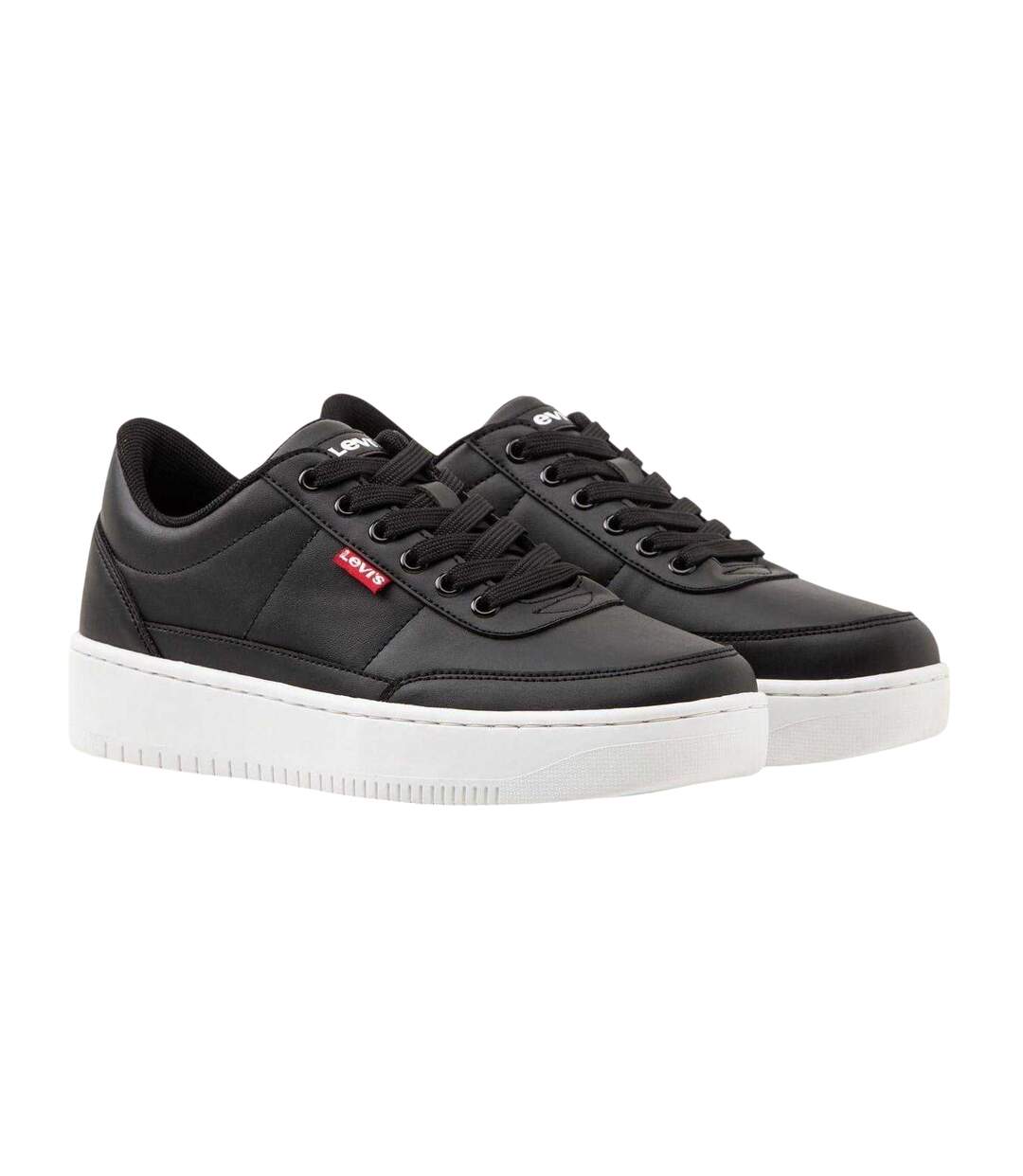 Womens/ladies Union 2.0 Platform Trainers Black Levis-4