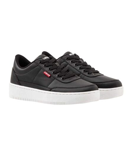 Womens/ladies Union 2.0 Platform Trainers Black Levis