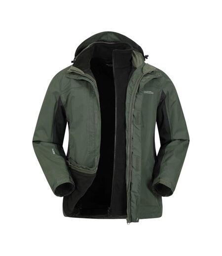 Mens Thunderstorm 3 In 1 Waterproof Jacket Khaki Mountain Warehouse