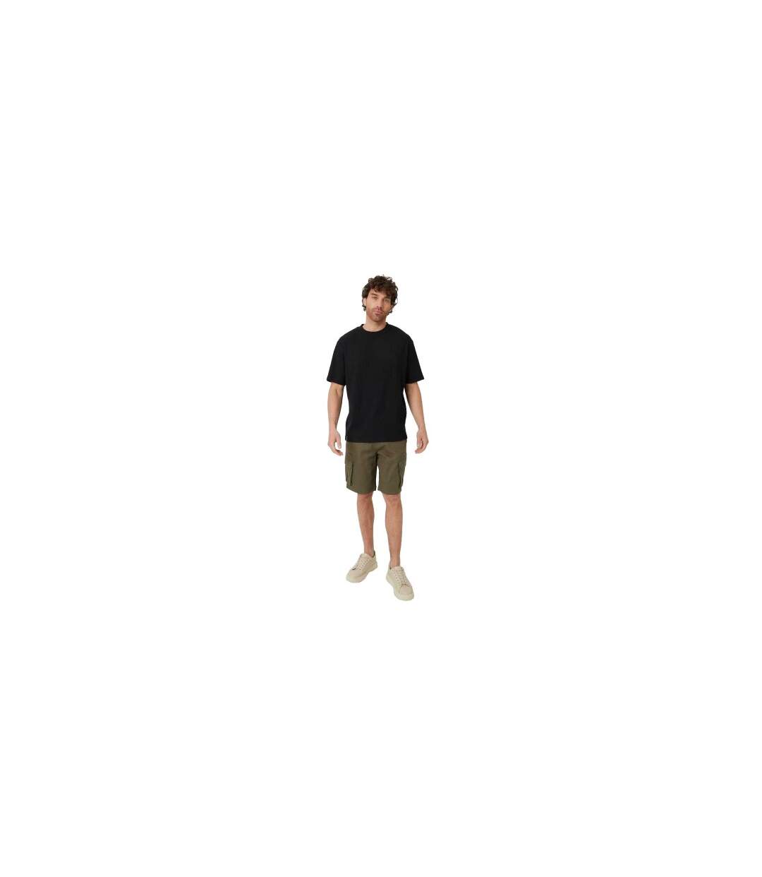 T-shirt Motif/style Uni Homme Noir Threadbare-1