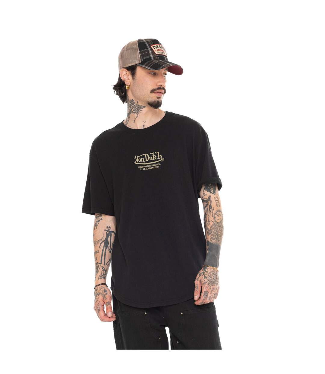 T-shirt homme comfort en jersey 180GSM print devant et dos Jacob Vondutch-1