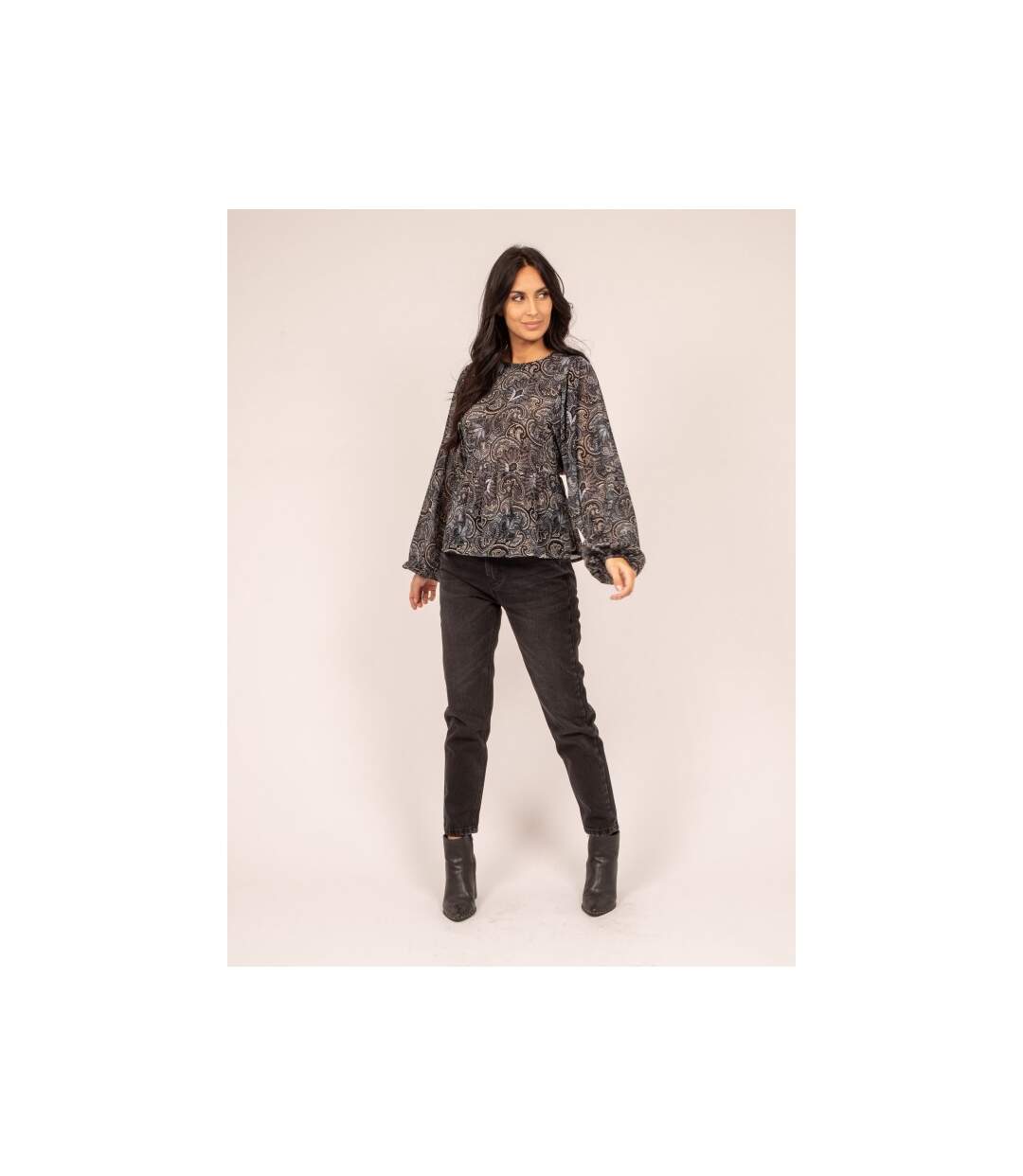 Blouse fluide motifs FARAH - Dona X Lisa-4