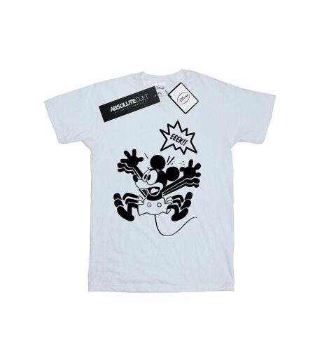 Disney T-shirt boyfriend en coton Femmes/Ladies Mickey Mouse EEEEEK ! (Blanc) - UTBI50659