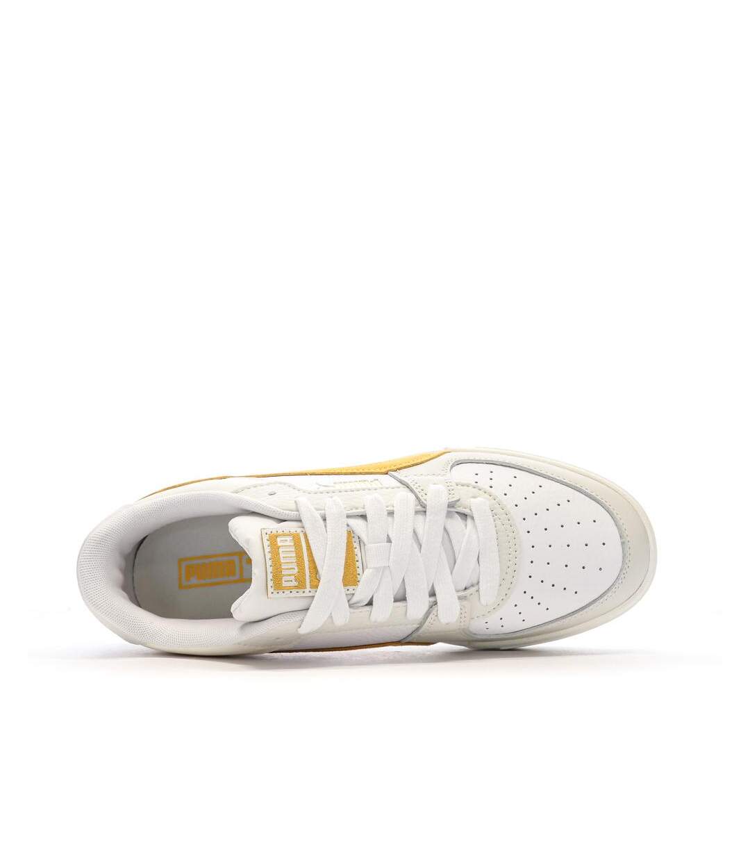 Baskets blanches/jaunes homme puma pro classic 387327-4