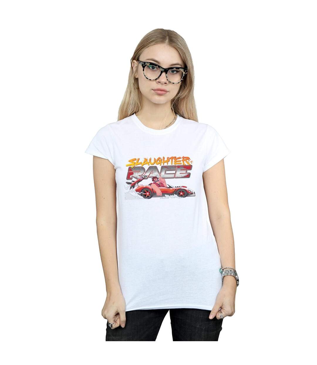 Disney T-shirt en coton Womens/Ladies Wreck It Ralph Slaughter Race (Blanc) - UTBI44920-2