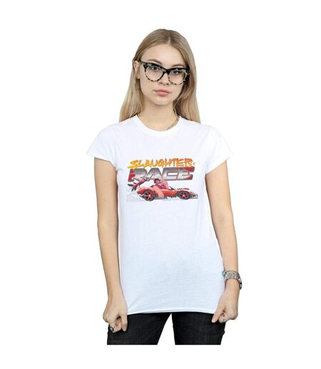 Disney T-shirt en coton Womens/Ladies Wreck It Ralph Slaughter Race (Blanc) - UTBI44920