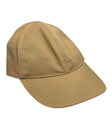 Casquette De Baseball Motif Logo Monotone Adulte Beige Off White