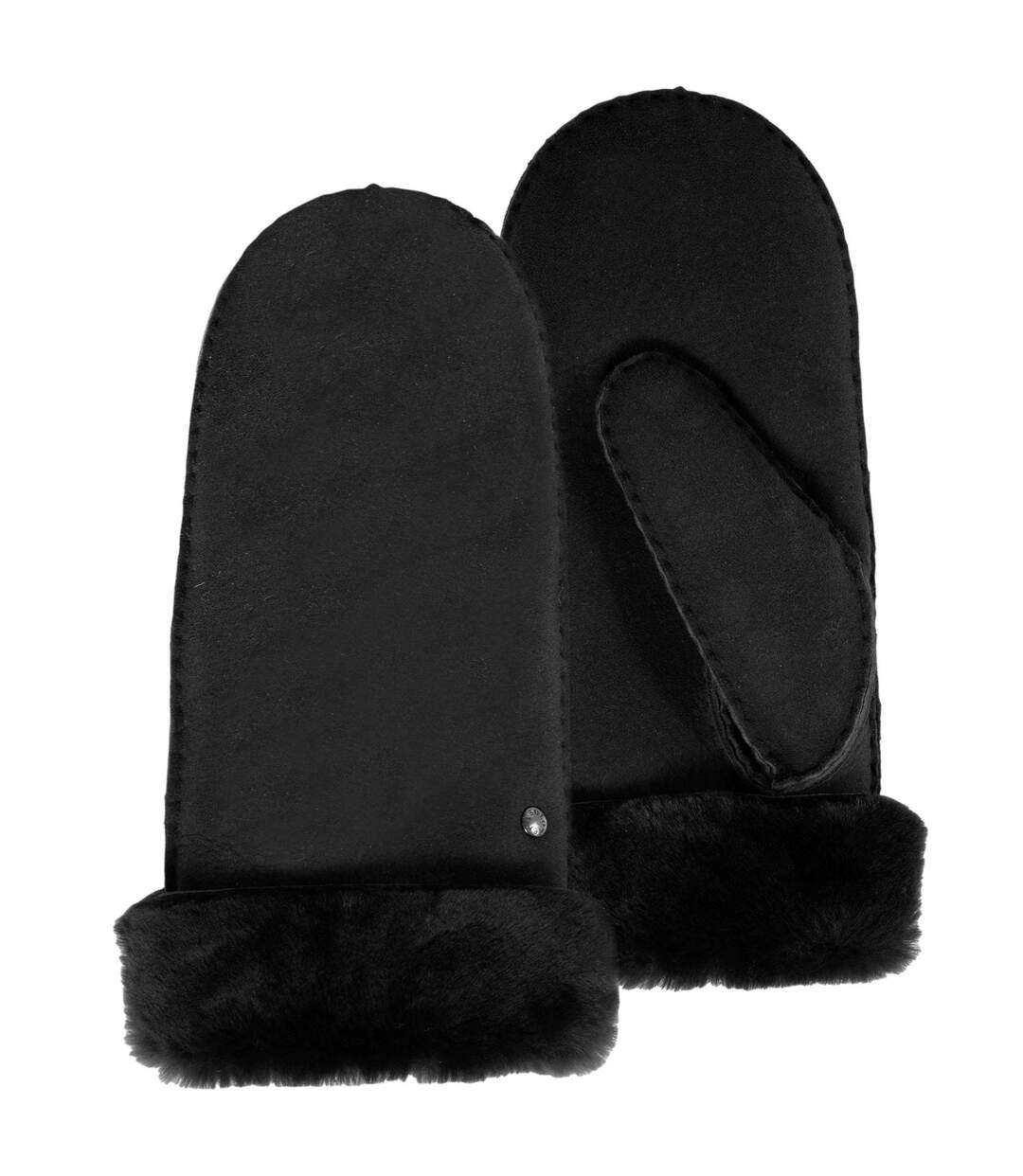Isotoner Gants femme chauds et doux, en cuir de mouton retourné, et intérieur imitation fourrure-1