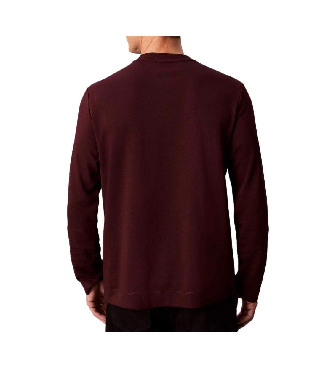T-shirt manches longues marron homme calvin klein jeans luxe-2
