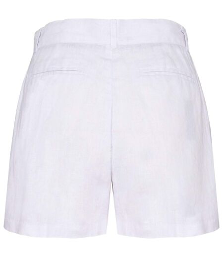 Bermuda en lin - Femme - PATS713 - blanc