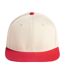Casquette De Baseball Motif/style Contrasté Adulte Naturel Rouge Beechfield-3