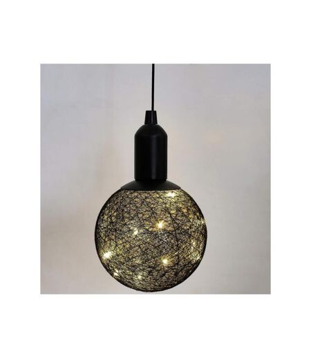 Paris Prix - Boule Déco Lumineuse Led suspension 24cm Noir