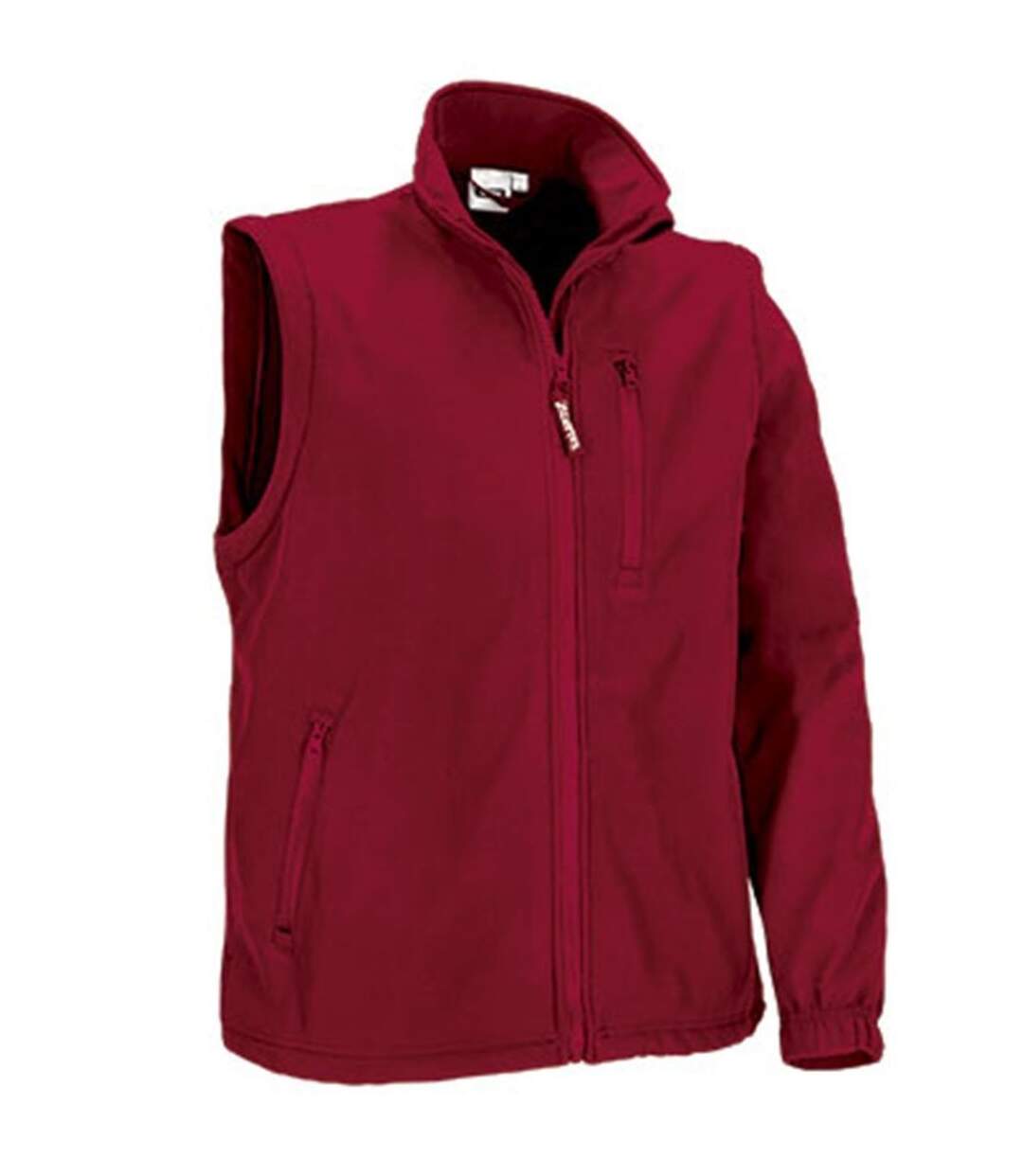 Veste softshell manches amovibles - Homme - REF HALIFAX - rouge-1