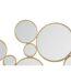 Décoration Murale en Métal Miroirs Ronds 100cm Or-2