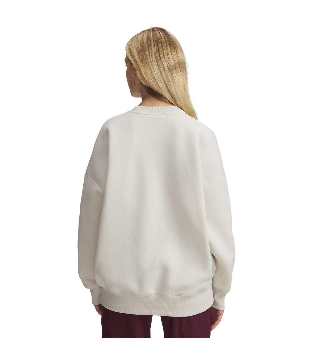 Womens/ladies Rival Fleece Relaxed Fit Sweatshirt White Under Armour-2