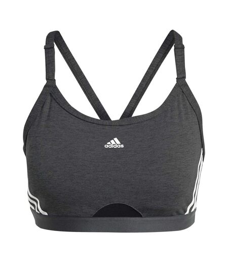 Brassière De Sport Entraînement Style Triple Rayures Aeroreact Femme Gris Adidas
