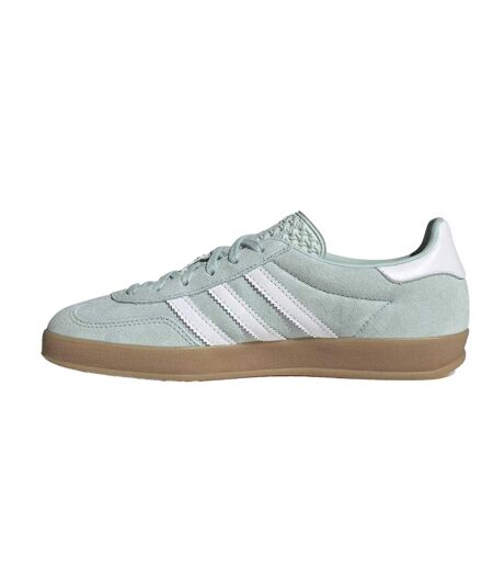 Womens/ladies Gazelle Suede Trainers Ash Green Adidas