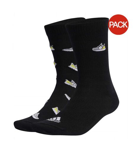 Lot De 2  Socquettes Ultraboost Love Graphic Adulte Noir Adidas