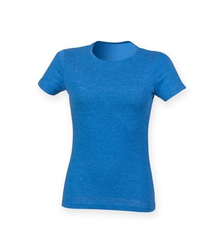 Skinni Fit Womens/Ladies Triblend Short Sleeve T-Shirt (Blue Triblend)