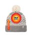 Bonnet à pompon épais à motifs pour femme-2