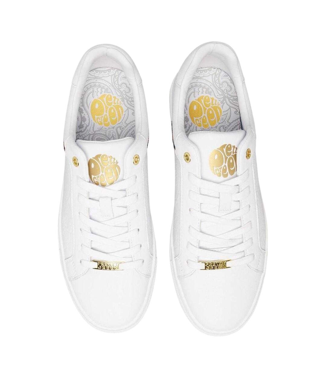 Mens Cali Multi Paisley Trainers White Pretty Green-2