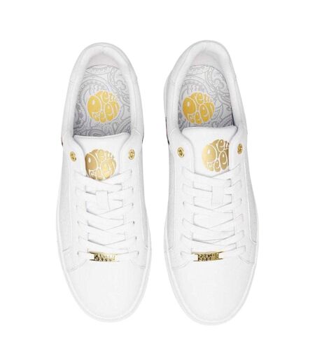 Mens Cali Multi Paisley Trainers White Pretty Green