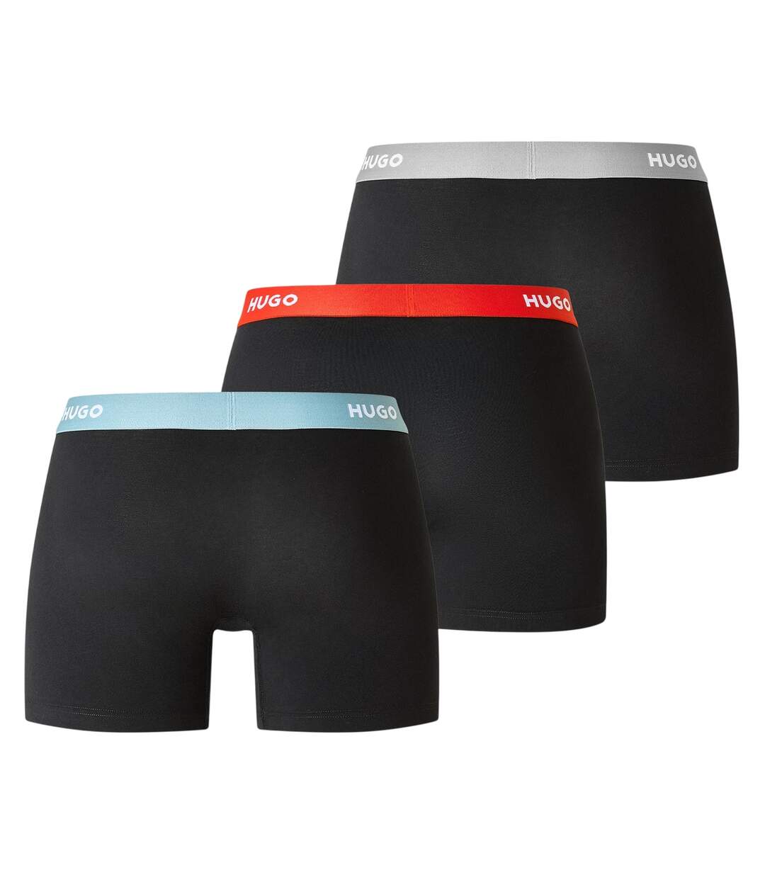 Pack Of 3  Mens Repeat Logo Boxer Briefs  Black Hugo-2