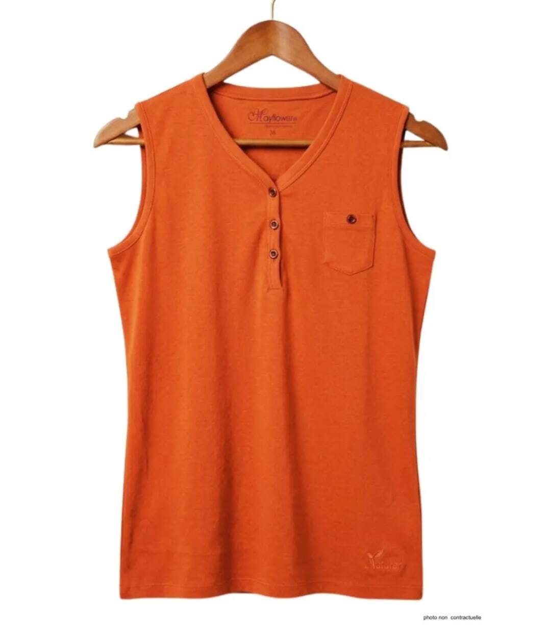 Débardeur femme DARGO2 MAYFLOWER – Top col tunisien en pur coton au confort respirant-2