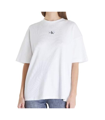 T-shirt Blanc Femme Calvin Klein Jeans Boyf - XL