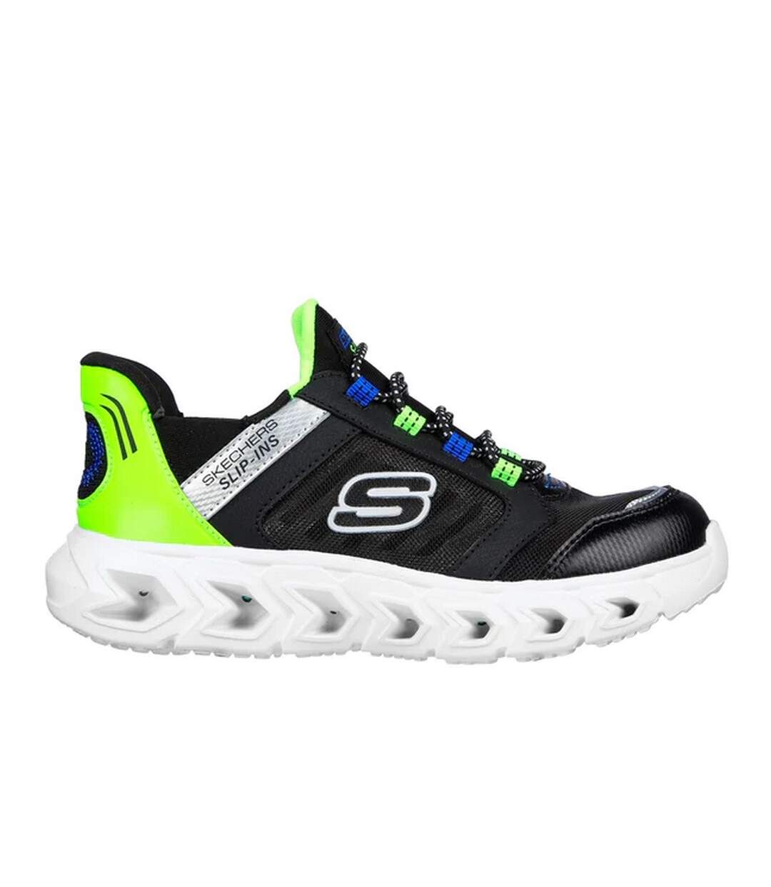 Baskets hypno-flash 2.0 odelux garçon noir / vert clair Skechers-3