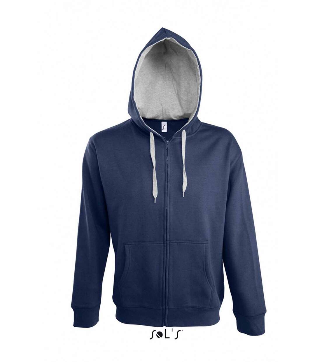 Veste doublée zippée à capuche - homme- 46900 - bleu marine