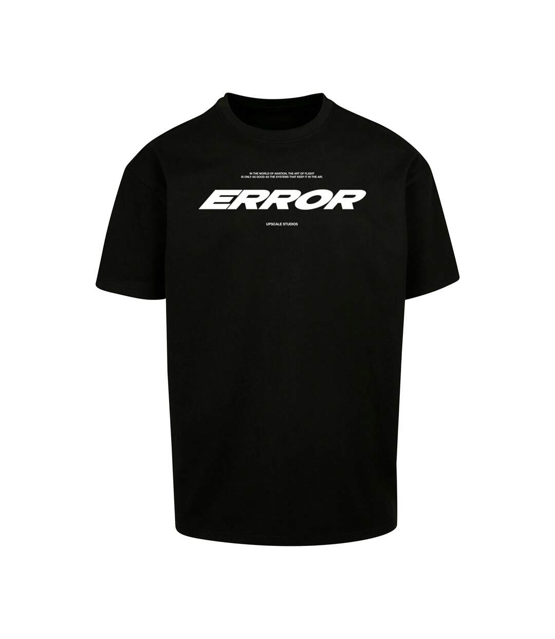 Mens Error Wording Oversized T-shirt Black Mister Tee-1