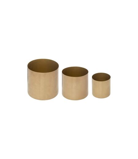 Lot de 3 Pots en Métal Le Collectionneur 14cm Or