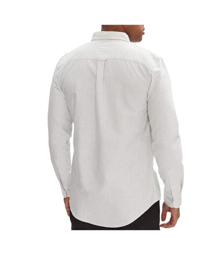 Chemise rayures blanc/gris homme tommy hilfiger stripe oxfo - l