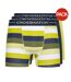 Boxers avocet homme jaune / bleu marine / blanc Crosshatch-1