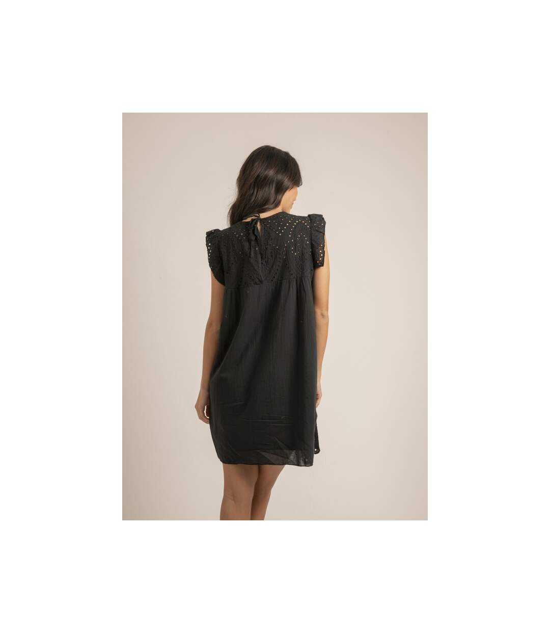 Robe courte broderies anglaises INGLES - Dona X Lisa-2