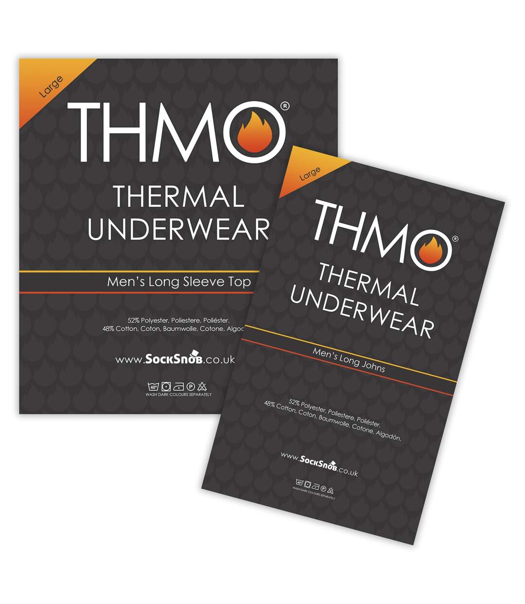 Mens Thermal Underwear Set | Fleece Lined Top & Long Johns Set-2