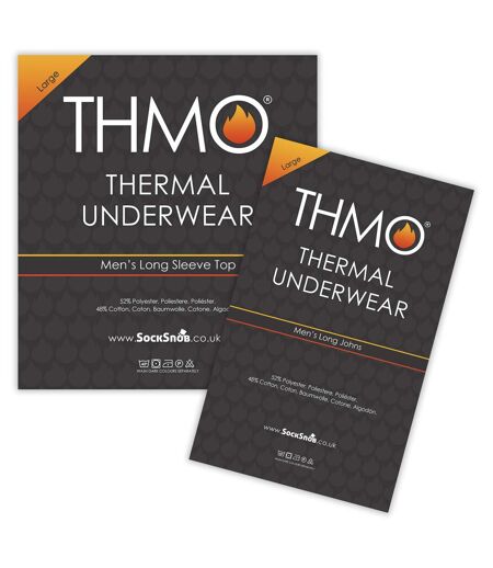 Mens Thermal Underwear Set | Fleece Lined Top & Long Johns Set