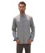 Chemise Masculine Grise à  Rayures avec 2 Poches poitrine-1