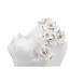 Vase Déco en Porcelaine Young Lady Roses 26cm Blanc-5