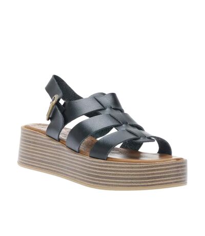 Womens/ladies Malibu London-b Platform Sandals Black Blowfish