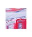 Boîte de Rangement Pliable London 76cm Blanc & Rouge