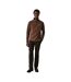 Great Outdoors Mens Kenger Half Zip Honeycomb Fleece Dark Brown Regatta-1