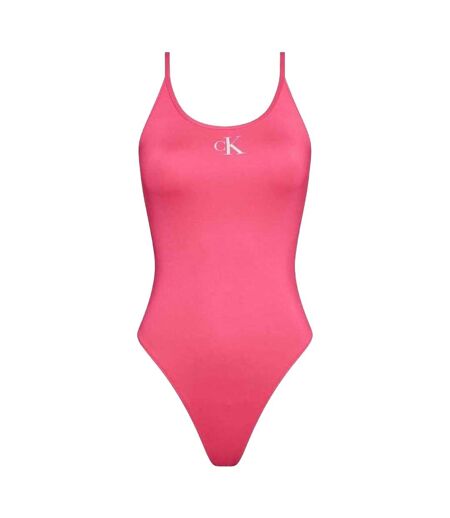 Maillot De Bain 1 Pièce Femme Rose Calvin Klein