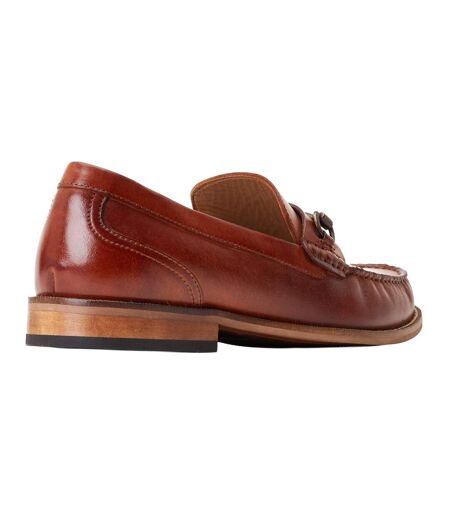 Mens Madison Leather Loafers Brown Base London