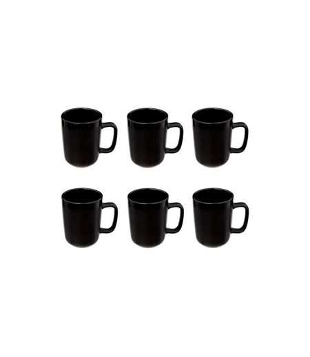 Lot de 6 Mugs en Céramique Alpha 35cl Noir