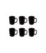 Lot de 6 Mugs en Céramique Alpha 35cl Noir