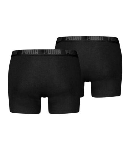 Pack Of 2  Mens Cotton Blend Boxer Briefs  Black Puma