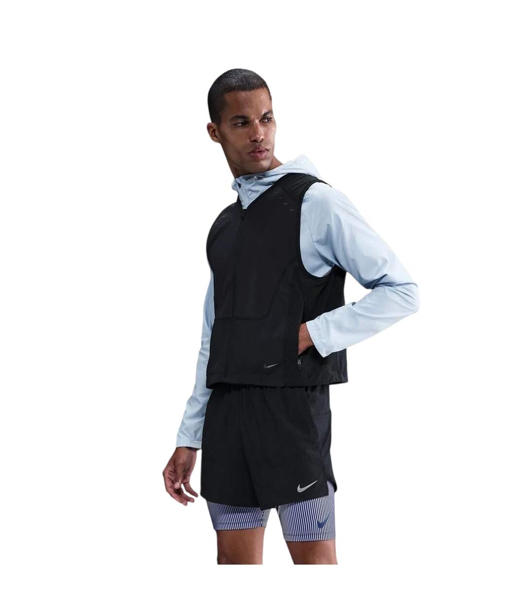 Veste Sans Manches Course À Pied Homme Noir Nike-2