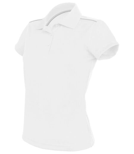 Polo femme sport - PA481 - blanc - manches courtes